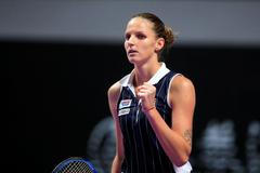 Karolína Plíšková v semifinále Turnaje mistryň 2019 proti Ashleigh Bartyové