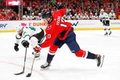 NHL: San Jose Sharks at Washington Capitals, Jakub Vrána