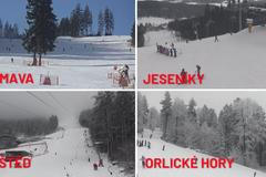 V Jeseníkách napadlo 30 cm sněhu. Nová nadílka je i na Šumavě a v Krkonoších