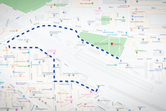 Cesta na nástupiště č. 4 ve Vršovicích