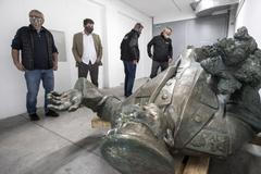 Sundaná socha maršála Koněva v depozitáři, Praha 6 - Artex