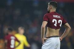 Smutek Sparty po zápase 23. kola Sparta - Zlín (Dávid Hancko)