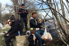 Migranti na řecko-turecké hranici