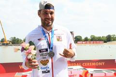 MS v rychlostní kanoistice 2019, Szeged (Maďarsko): Kajakář Josef Dostál se stříbrnou medailí ze závodu na kilometr.