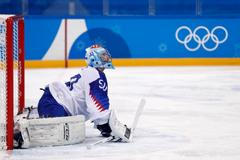 Ján Laco v zápase Slovensko - USA na ZOH 2018