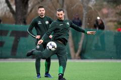 Zlatan Ibrahimovic na tréninku se švédským týmem Hammarby