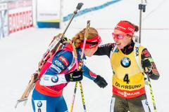 SP Östersund, stíhačka Ž:  Gabriela Koukalová a Laura Dahlmeierová