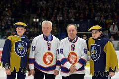 Bývalí kladenští hokejisté František Pospíšil (vlevo) a Milan Nový