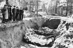 Jednorázové užití / Fotogalerie / Reprofoto z propagandistické knihy „Masová vražda v Katyňi“ vydané nacisty v Berlíně 1943