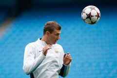Edin Džeko na tréninku Manchesteru City