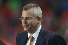 Jaroslav Tvrdík při prvním čtvrtfinále Evropské ligy Slavia - Chelsea