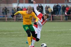 fotbal, Slavia - Dunajská Streda, Lukáš Čmelík (vlevo) a Levan Kenija