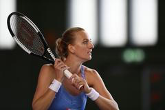 Petra Kvitová v semifinále tenisové exhibice Bett 1 Aces Berlín 2