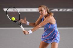 Petra Kvitová v semifinále tenisové exhibice Bett 1 Aces Berlín 2