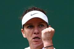 Simona Halepová v semifinále Wimbledonu 2019
