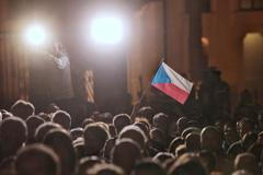 Pochod na Hradčanském náměstí