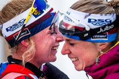 biatlon, SP 2018/2019, Pokljuka, vytrvalostní závod žen, oslava třetího místa Markéty Davidové