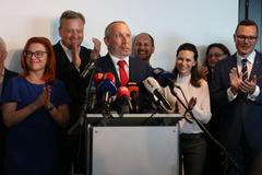 Václav Klaus mladší a členové nového hnutí Trikolóra.