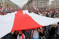 Bělorusko, Minsk, demonstrace