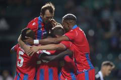 Radost Plzně v zápase Bohemians 1905 - Plzeň