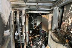Museum Kampa, vyhořelá technická místnost