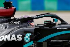 Lewis Hamilton v Mercedesu při GP Maďarska 2020