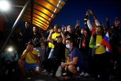 Oslavy vítězství Tadeje Pogačara na Tour de France 2020 v jeho rodném městečku