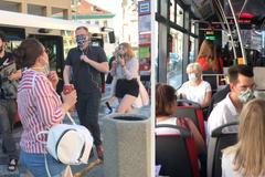 Třetina lidí v pražské MHD roušky nesundala