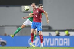 Michael Krmenčík v zápase Česko - Severní Irsko