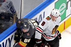 NHL, Chicago Blackhawks at Vegas, Dominik Kubalík, Nate Schmidt