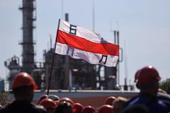 Protest zaměstnanců velké chemičky Azot Hrodno.