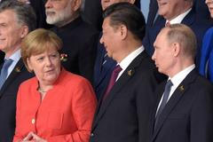 Merkelová Putin Si Ťin-pching
