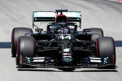 Lewis Hamilton v Mercedesu ve Velké ceně Španělska 2020