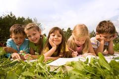 Děti, žáci, příroda, letní škola, škola v přírodě, prázdniny, kolektiv, letní tábor