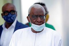 Former IAAF President Lamine Diack after verdict in his trial in Paris