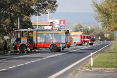 Bílina požár policie hasiči