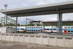 Rozestavěná železniční stanice Praha - Eden (červen 2020)