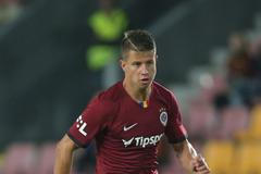 Adam Hložek v zápase 2. kola F:L Sparta - Olomouc