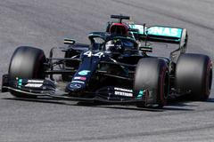 Lewis Hamilton v Mercedesu při GP Toskánska 2020
