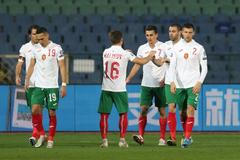 Bulhaři slaví gól v zápase kvalifikace ME 2020 Bulharsko - Česko
