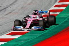 Sergio Pérez v Racing Pointu v GP Rakouska F1 2020