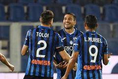 Radost hráčů Atalanty Bergamo