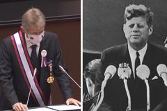 Vystrčil si hrál na Kennedyho. Dočkal se od Tchajwanců potlesku ve stoje