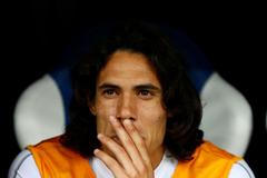 Edinson Cavani v zápase Uruguay -- Francie na MS 2018