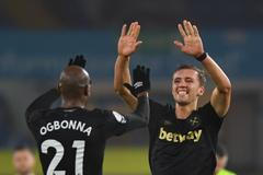 Leeds - West Ham, Premier League (Angelo Ogbonna, Tomáš Souček)