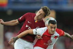 Michal Sáček a Nicolae Stanciu v derby Sparta - Slavia v 10. kole první ligy