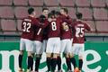 Sparťané slaví gól v zápase Evropské ligy Sparta - Celtic Glasgow