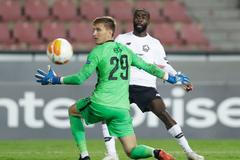 fotbal, Evropská liga 2020/2021, Sparta Praha - Lille, Milan Heča, Jonathan Ikone, gól na 1:3