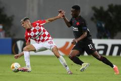 fotbal, Evropská liga 2020/2021, Hapoel Beer Ševa - Slavia Praha, Or Dadia, Ibrahim Traore