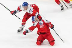 Filip Koffer se raduje z branky v síti Ruska na MSJ 2021